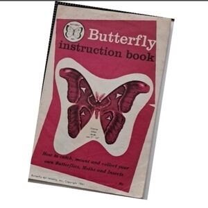 1961 Butterfly Instruction Booklet Catch Mount and Collect How To Instructions